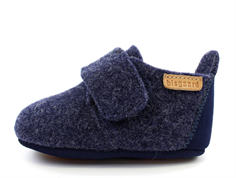 Bisgaard slippers blue with velcro